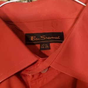 Ben sherman red dress shirt soft xl